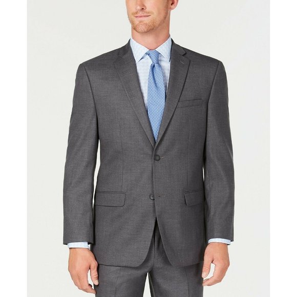Andrew Marc Other - Andrew Marc Modern-Fit Gray Neat Solid Suit Jacket Mens 48R $395